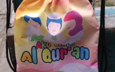 Reportase produksi  tas serut bahan taslan dari  Ibu  Rara Kota Bekasi