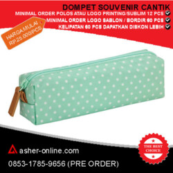 Dompet Pensil 1 dompet polkadot